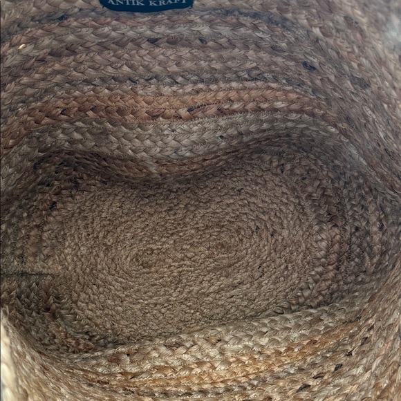 Antik Kraft Teal and Brown Floral Basket NWT - Picture 5 of 6